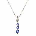 14k Gold .04ct TDW Diamond Tanzanite Pendant (I-J, I1-I2)