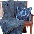 Vivid Blue Quilt/ Pillowcase Set (Guatemala)