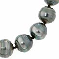 DaVonna 14k Gold Black Cultured Tahitian Pearl 18-inch Necklace (9-10 mm)