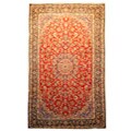 Isfahan Hand-knotted Red/Navy Rug - 9'9 x 13'1 (Iran)