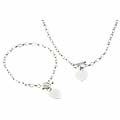 Tressa Sterling Silver Heart Toggle Bracelet/ Necklace Set