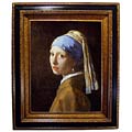 Vermeer - Girl with a Pearl Earring Framed Canvas