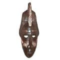 Handmade Sesse-wood Traditional-style Crocodile Mask from Ghana
