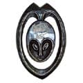 Hand-carved Black/Gray Sesse-wood Lovers Heart Mask (Made in Ghana)