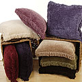 Chenille Fringed Throw Pillows (Set of 2)