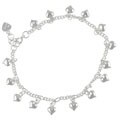 Sterling Silver Heart Charm Anklet