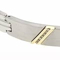 10k Yellow Gold Men's Steel Diamond Bracelet