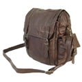 Amerileather Unisex Three-way Brown Top-Grain Cowhide Leather Backpack