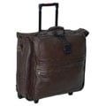 Amerileather Cowhide Leather Chestnut Brown 22 Inch Rolling Garment Bag