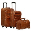 Amerileather Brown Leather 3-piece Traveler Set