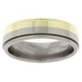 Men's 14k Gold and Titanium Band (7 mm)