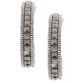 Sterling Silver Marcasite Hoop Earrings