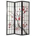 Spruce Wood and Rice Paper Cherry Blossom Shoji Screen (China)