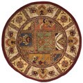 Handmade Classic Bakhtieri Multicolored Wool Rug (3'6 Round)