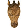 Zebra Tribal Mask Wall Hanging