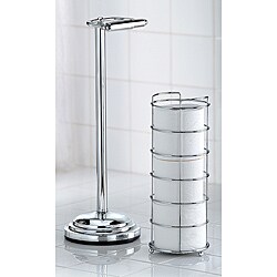 Taymor Satin-nickel Steel Wire Toilet Tissue Holder Duet Gift Set