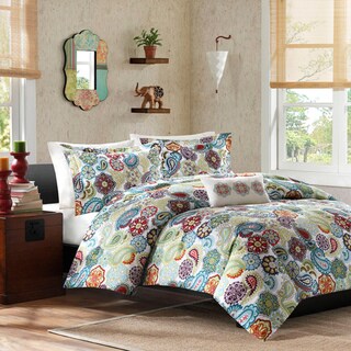 Mizone Asha 4-piece Printed Paisley Polyester Microfiber Comforter Set