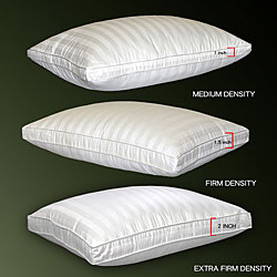 Three-density 350 Thread Count Damask Stripe Outer Down Pillow