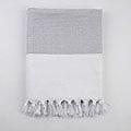 Turkish Grey Stripe Fouta Towel