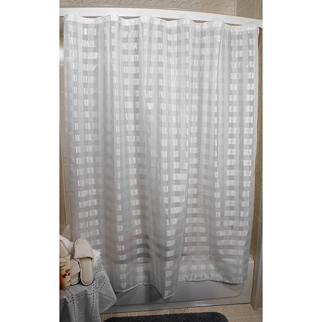 Semi Sheer Curtain Panels Layered Voile Shower Curtain