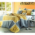 Yellow/ Grey Oversized 8-piece Comforter Set