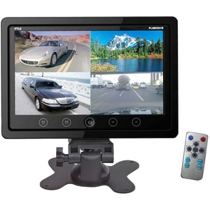 Pyle 7" Quad TFT/LCD Video Monitor W/Headrest Shroud, BNC/RCA Connectors(Black)