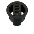 4 Port 2 inch In-Desk USB Hub