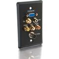 6 Socket 1 Gang Audio-Video Faceplate
