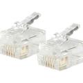 Cables To Go RJ12 6x6 Modular Plug for Flat Stranded Cable