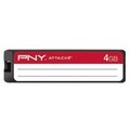 PNY Label Attach� P-FD4GB/REDBTS-EF Flash Drive - 4 GB