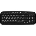 Ezsee Low Vision Keyboard Large White Print Black Keys