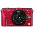 Panasonic Lumix DMC-GF2 12.1MP Red Mirrorless Digital SLR Camera