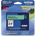 Brother TZe741 Black on Green Label Tape