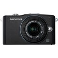 Olympus PEN E-PM1 12MP Black Mirrorless Digital Camera with 14-42mm II Lens