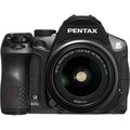 Pentax K30 16.3MP Black Digital SLR Camera with 18-55mm AL and 50-200mm AL Lens Kit