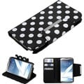 BasAcc Black Polka Dot Wallet Case for Samsung Galaxy Note 2 N7100