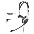 Silver/Black Panasonic KX-TCA92 Monoaural Headset with Four-foot Cable