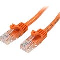 StarTech.com 15 ft Cat5e Orange Snagless Crossover RJ45 UTP Cat5e Pat
