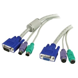 StarTech.com 15 ft 3-in-1 PS/2 KVM Extension Cable