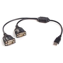 StarTech.com 2 Port USB to RS232 Serial Adapter Cable