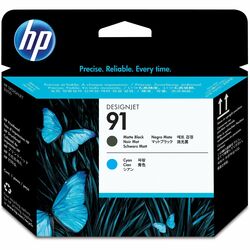 HP No.91 Matte Black and Cyan Printhead