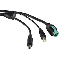 StarTech.com 12 ft 12V to M Barrel+USB Powered USB Cable