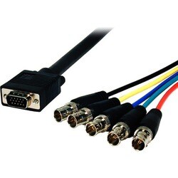 Comprehensive HR Pro Series VGA HD15 Plug to 5 BNC Jacks Cable 6 Inch
