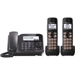 Panasonic KX-TG4772B Cordless Phone - 1.90 GHz - DECT - Black