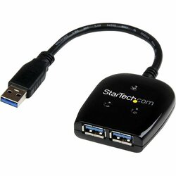 StarTech.com 2 Port USB 3.0 Hub - SuperSpeed Compact Black