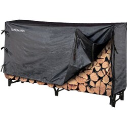 Landmann 8' Black Log Rack with Cover