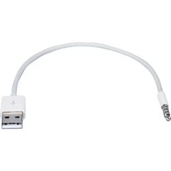 QVS USB Stereo Audio, Sync & Charger Cable for iPod Shuffle