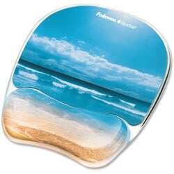 Fellowes Photo Gel Mouse Pad Wrist Rest with Microban Protection
