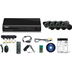 Kguard All-in-One Surveillance Combo Kit - 4CH H.264 DVR with 4 CMOS