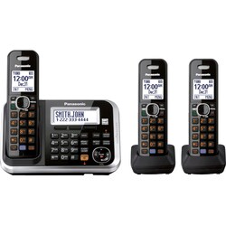Panasonic KX-TG6843B Cordless Phone - 1.90 GHz - DECT 6.0 - Black